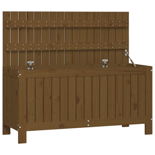 vidaXL Κουτί Αποθήκευσης Καφέ Μελί 108x42,5x54 εκ. Μασίφ Ξύλο Πεύκου