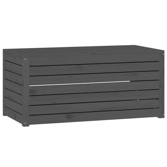 vidaXL Μπαούλο Κήπου Γκρι 101 x 50,5 x 46,5 εκ από Μασίφ Ξύλο Πεύκου