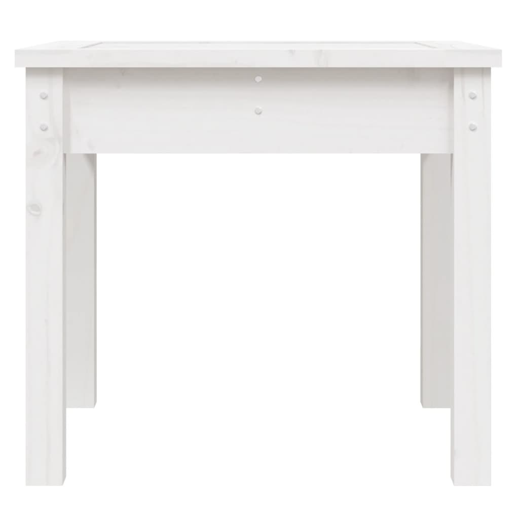 vidaXL Παγκάκι Κήπου Λευκό 50x44x45 εκ. από Μασίφ Ξύλο Πεύκου