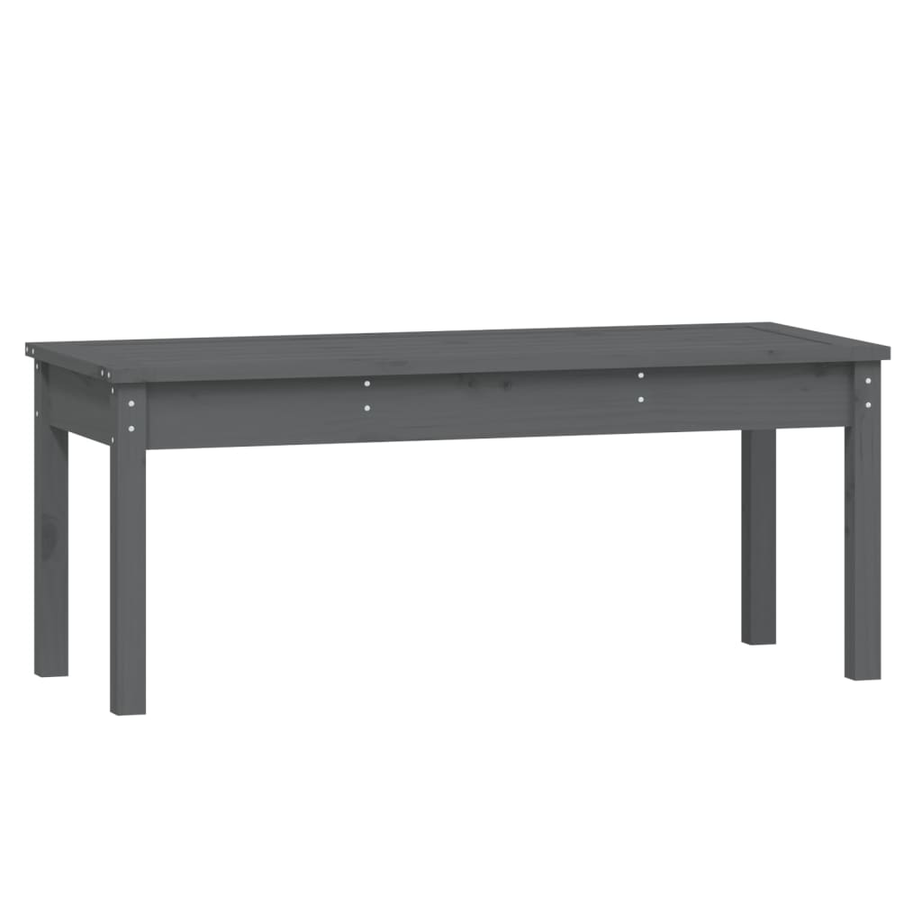 vidaXL Παγκάκι Κήπου Γκρι 109 x 44 x 45 εκ. από Μασίφ Ξύλο Πεύκου