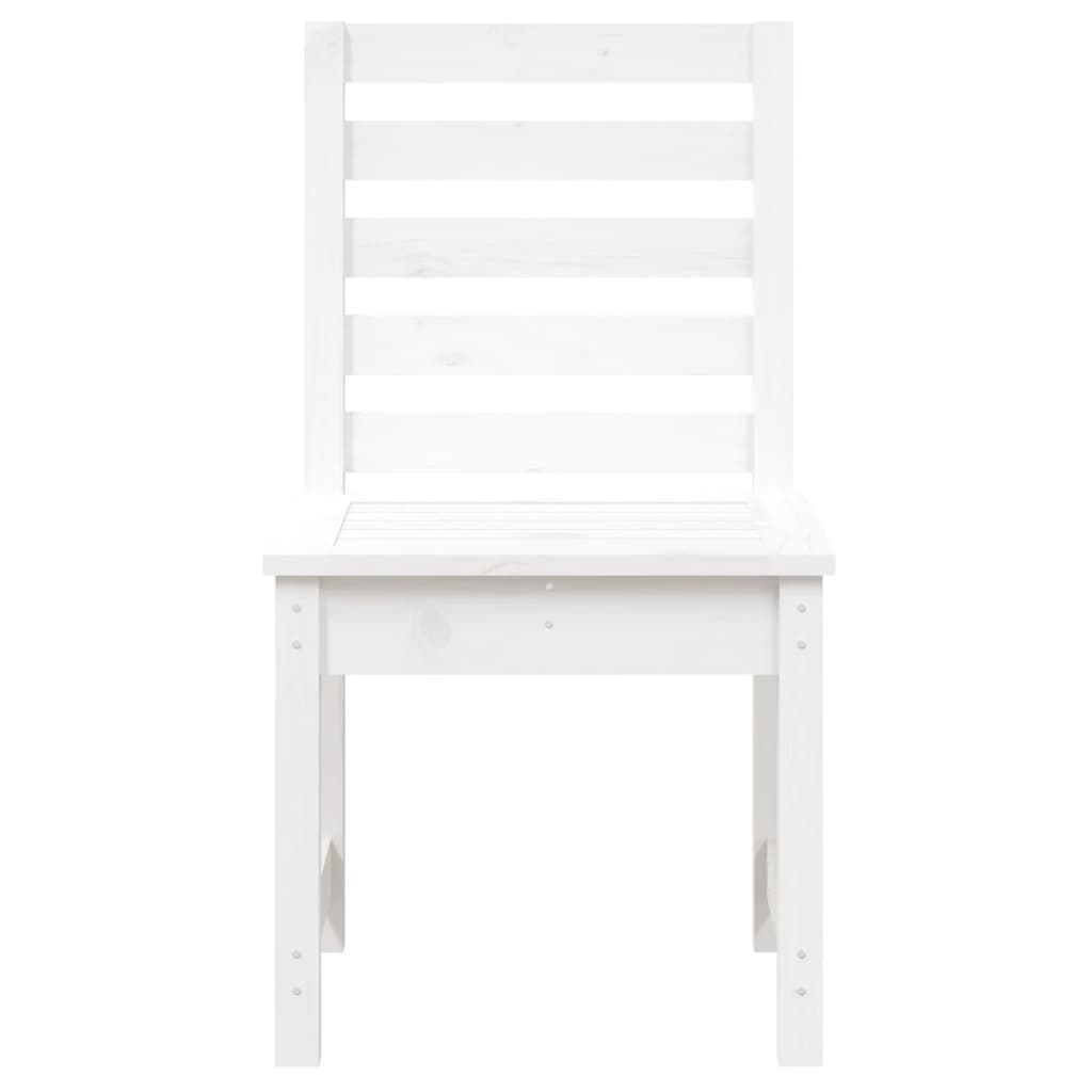 vidaXL Καρέκλες Κήπου 2 τεμ. Λευκές 50x48x91,5 εκ. Μασίφ Ξύλο Πεύκου