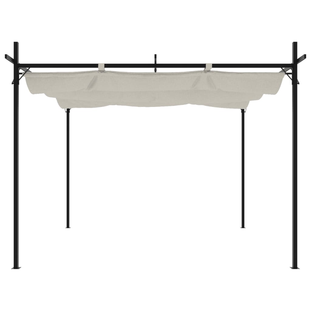 vidaXL Πέργκολα με Πτυσσόμενη Οροφή Κρεμ 295 x 292 x 230 εκ.