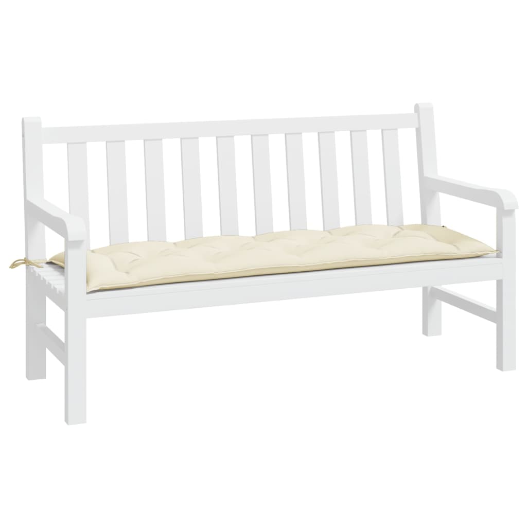 vidaXL Μαξιλάρι Πάγκου Κήπου Κρεμ 150x50x7 εκ. Ύφασμα Oxford