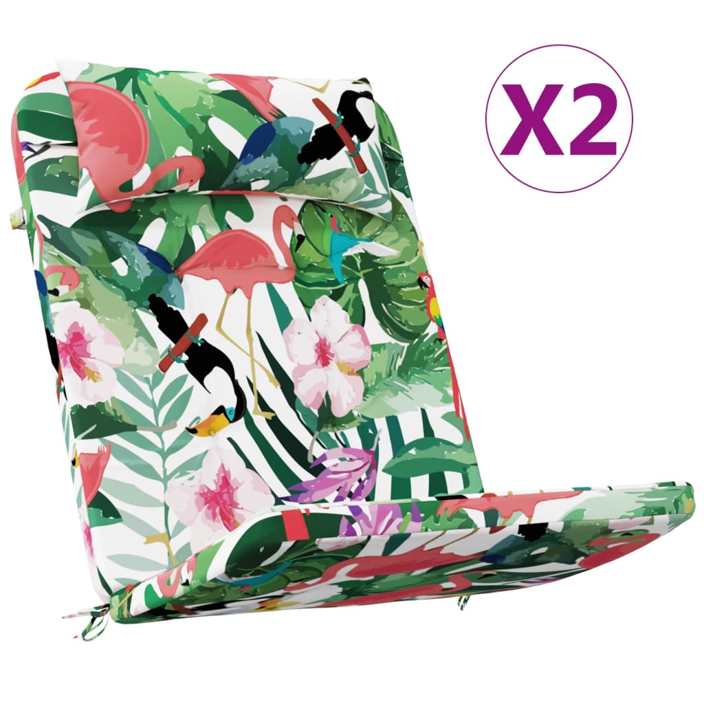 vidaXL Μαξιλάρια Καρέκλας Adirondack 2 τεμ. Πολύχρωμα Ύφασμα Oxford