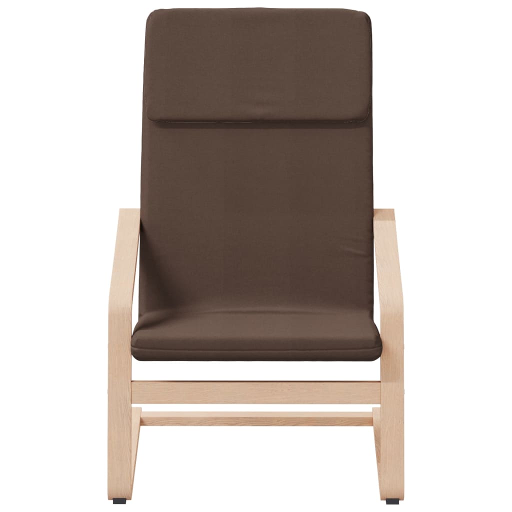 vidaXL Πολυθρόνα Relax Σκούρο Καφέ Υφασμάτινη με Υποπόδιο