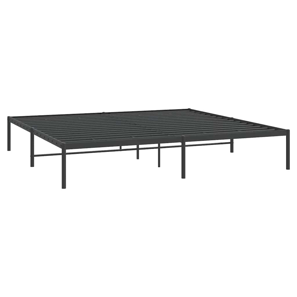 vidaXL Πλαίσιο Κρεβατιού Μαύρο 180 x 200 εκ. Μεταλλικό