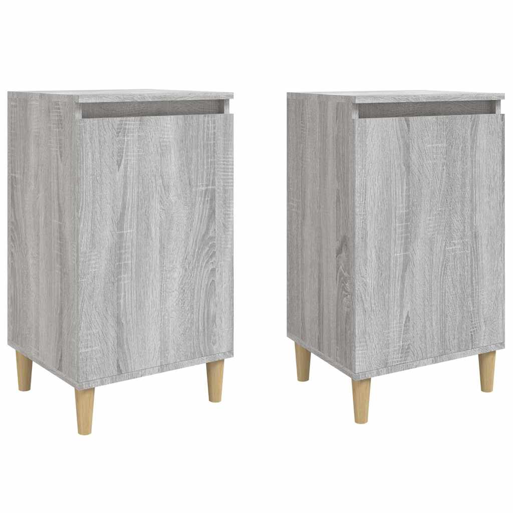 vidaXL Κομοδίνα 2 τεμ. Γκρι Sonoma 40x35x70 εκ. από Επεξεργασμένο Ξύλο
