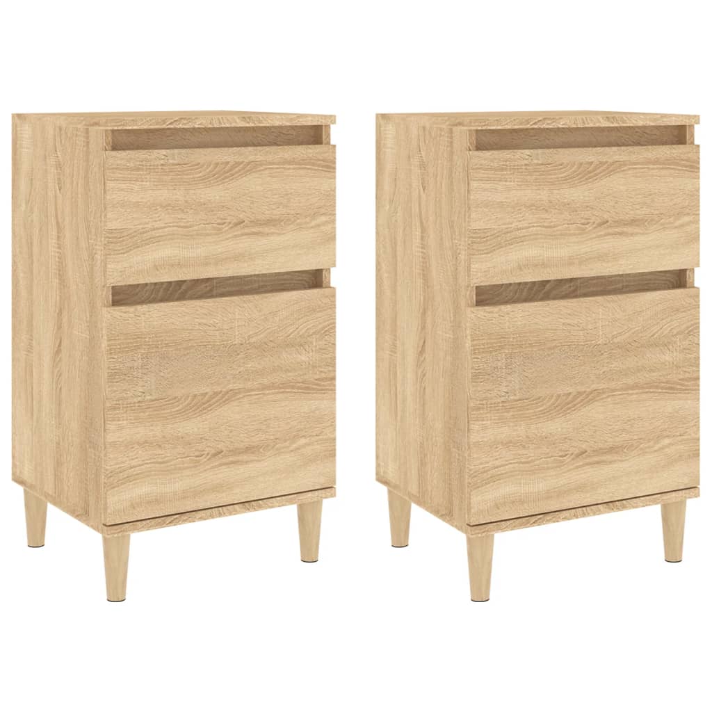 vidaXL Κομοδίνα 2 τεμ. Sonoma Δρυς 40x35x70 εκ.