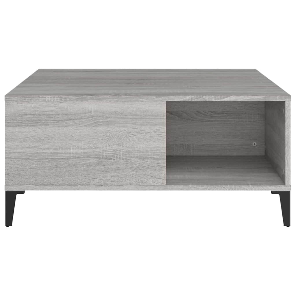 vidaXL Τραπεζάκι Σαλονιού Γκρι Sonoma 80x80x36,5εκ. Επεξεργασμένο Ξύλο