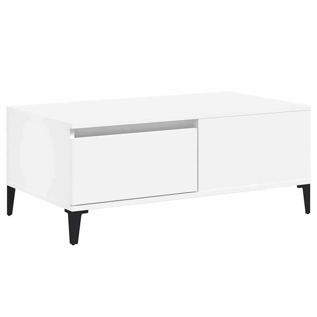 vidaXL Τραπεζάκι Σαλονιού Λευκό 90 x 50 x 36,5 εκ. Επεξεργασμένο Ξύλο