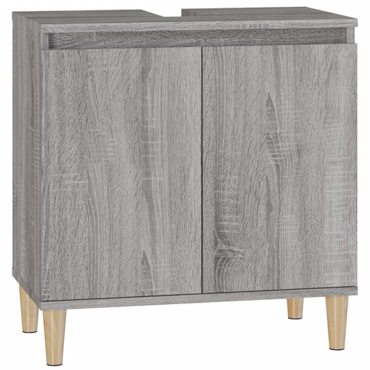 vidaXL Ντουλάπι Νιπτήρα Grey Sonoma 58 x 33 x 60 εκ. Επεξεργ. Ξύλο