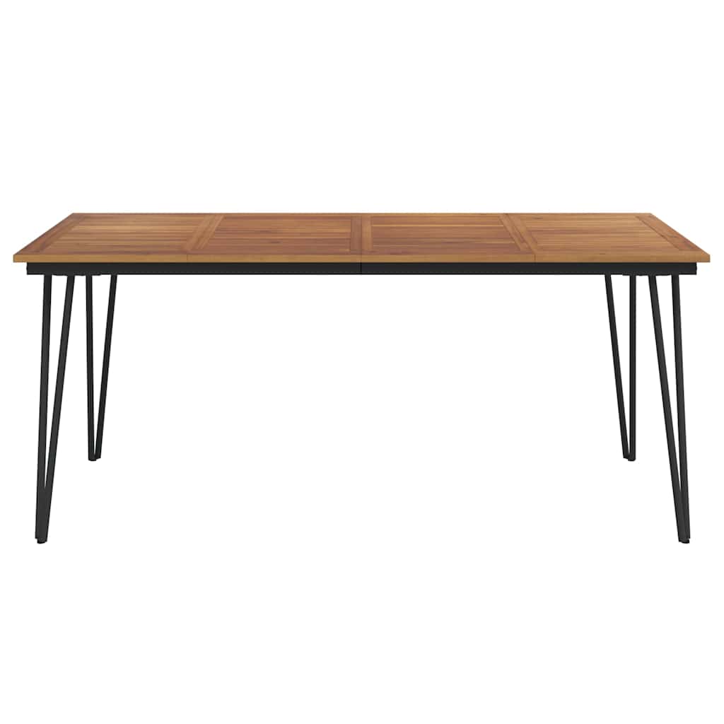 vidaXL Τραπέζι Κήπου Με Πόδια Φουρκέτα 180x90x75 εκ. Μασίφ Ακακία