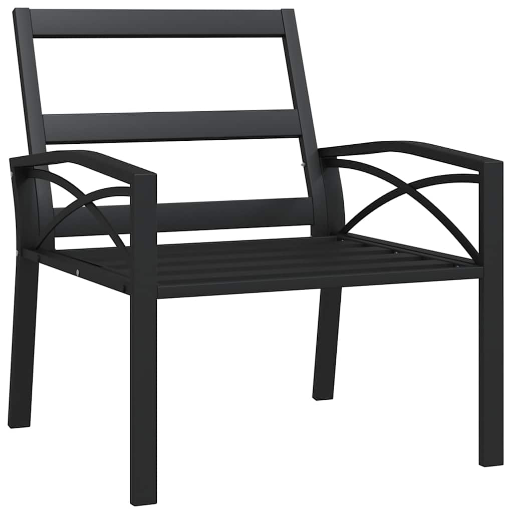 vidaXL Καρέκλα Κήπου 68 x 76 x 79 εκ. Ατσάλινη με Γκρι Μαξιλάρια