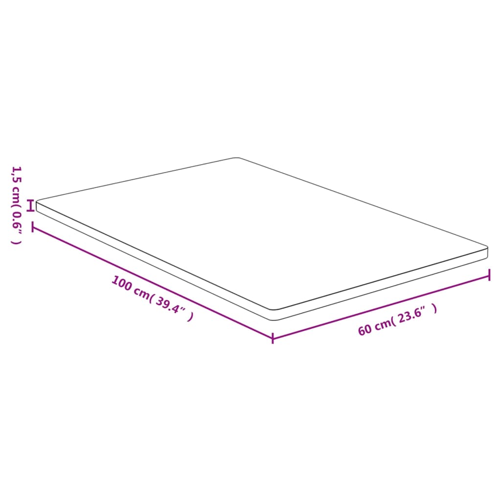 vidaXL Επιφάνεια Τραπεζιού 60x100x1,5 από Μπαμπού