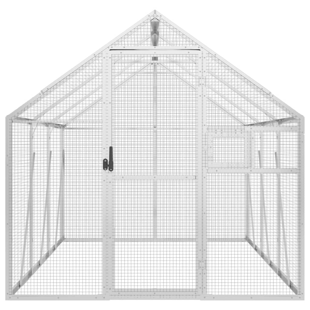 vidaXL Κλουβί Ασημένιο 1,79 x 3 x 1,85 μ. από Αλουμίνιο