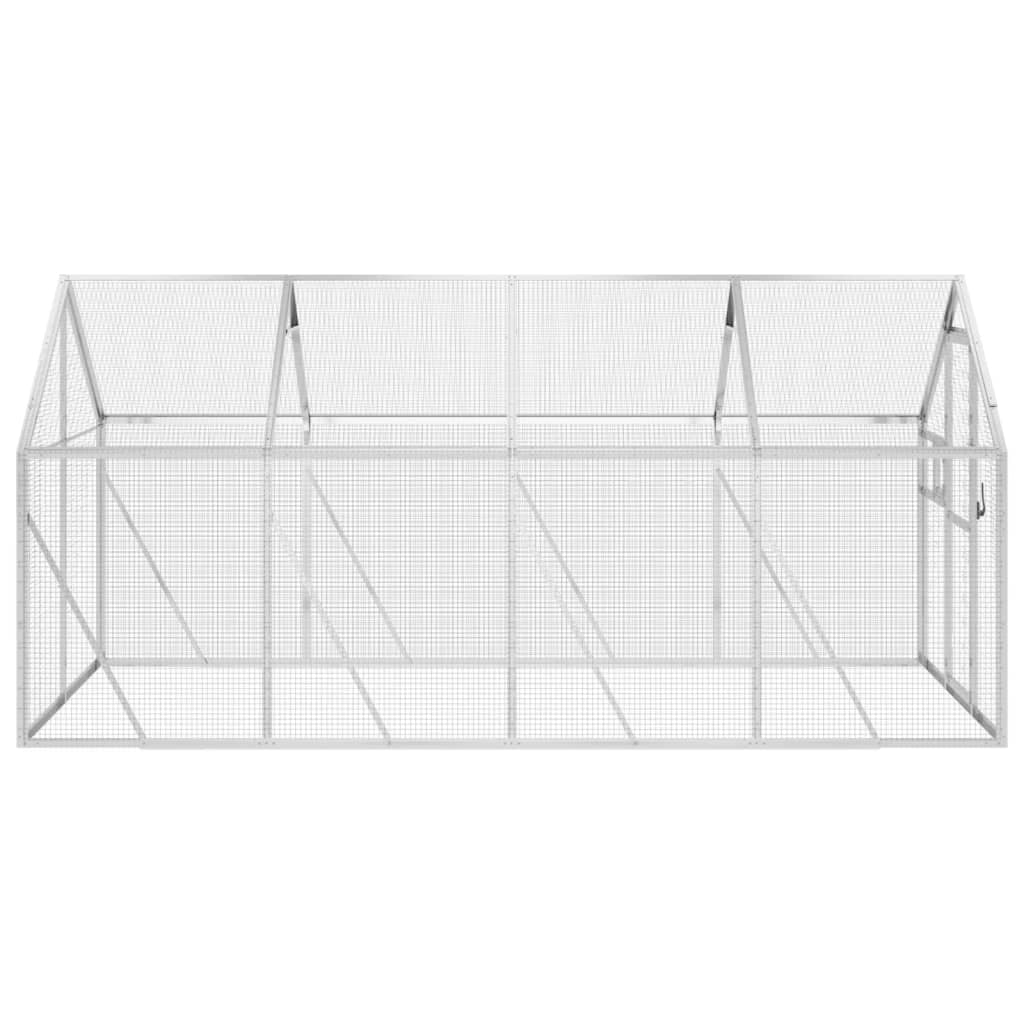 vidaXL Κλουβί Ασημένιο 1,79 x 4 x 1,85 μ. από Αλουμίνιο