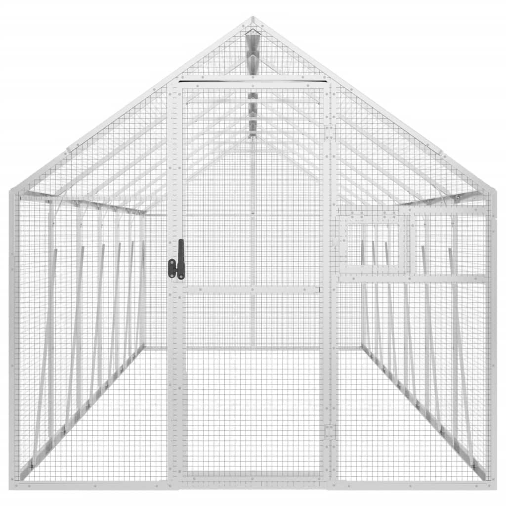 vidaXL Κλουβί Ασημένιο 1,79 x 6 x 1,85 μ. από Αλουμίνιο