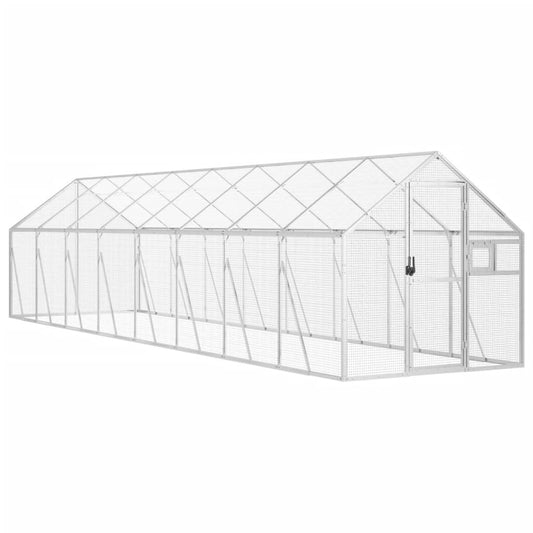 vidaXL Κλουβί Ασημένιο 1,79 x 8 x 1,85 μ. από Αλουμίνιο