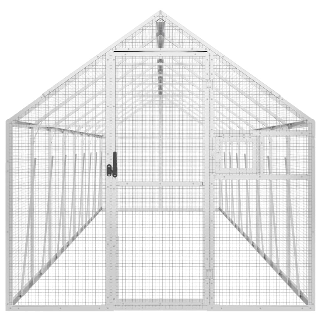 vidaXL Κλουβί Ασημένιο 1,79 x 8 x 1,85 μ. από Αλουμίνιο