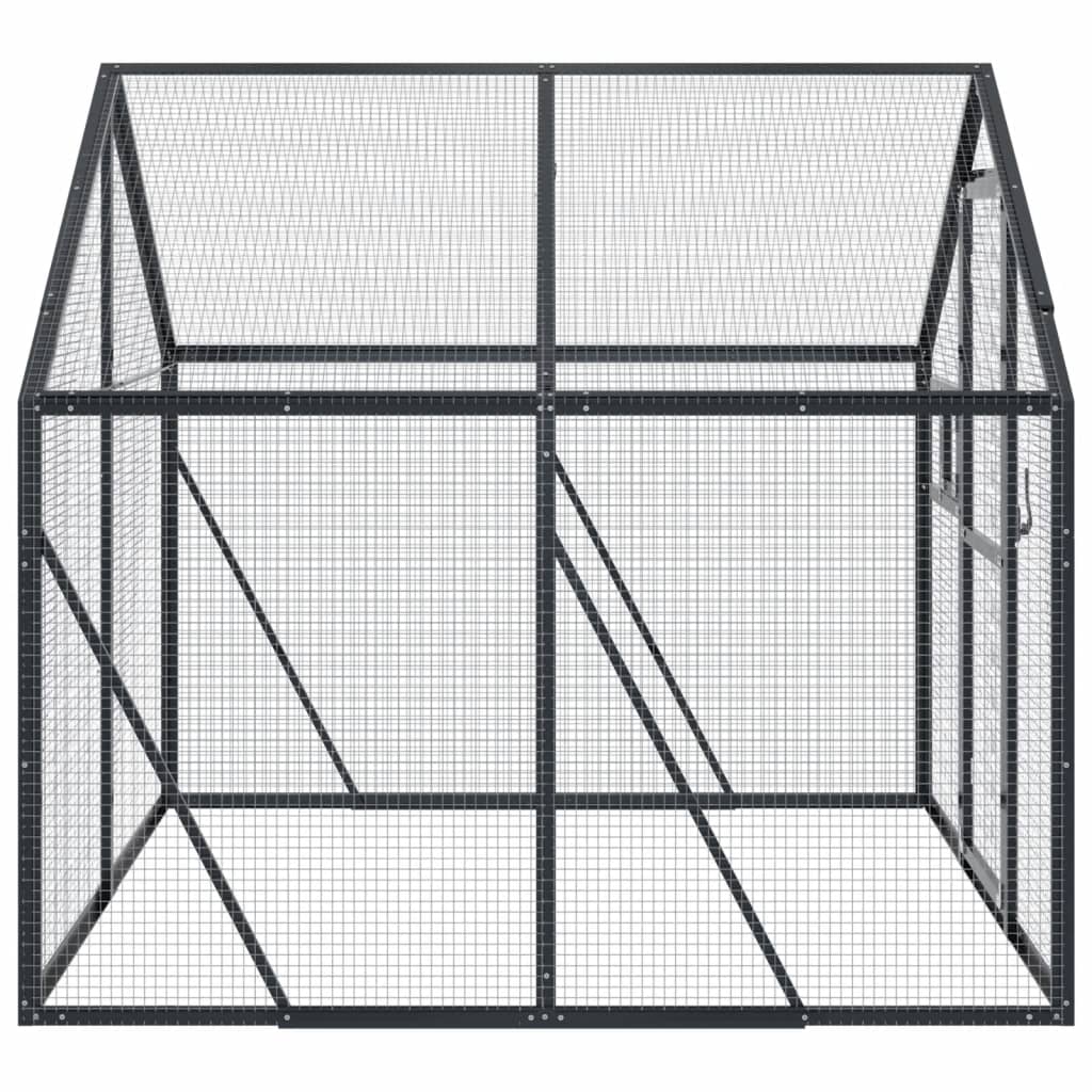 vidaXL Κλουβί Ανθρακί 1,79 x 2 x 1,85 μ. από Αλουμίνιο