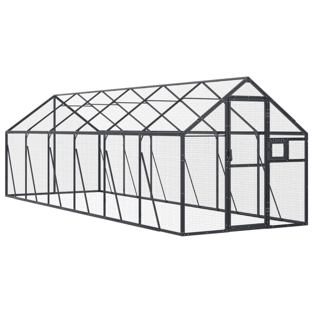 vidaXL Κλουβί Ανθρακί 1,79 x 6 x 1,85 μ. από Αλουμίνιο