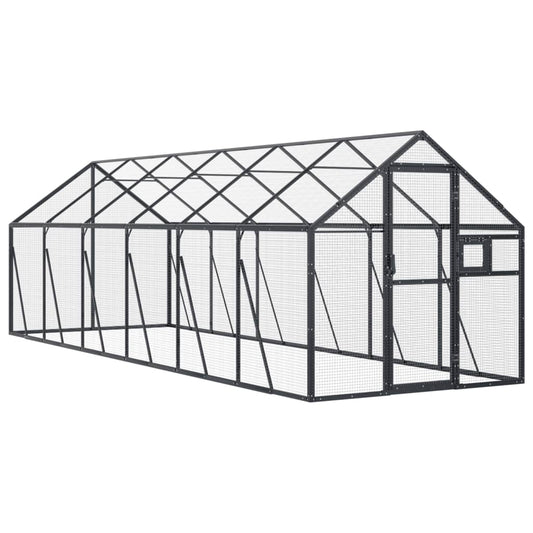 vidaXL Κλουβί Ανθρακί 1,79 x 6 x 1,85 μ. από Αλουμίνιο
