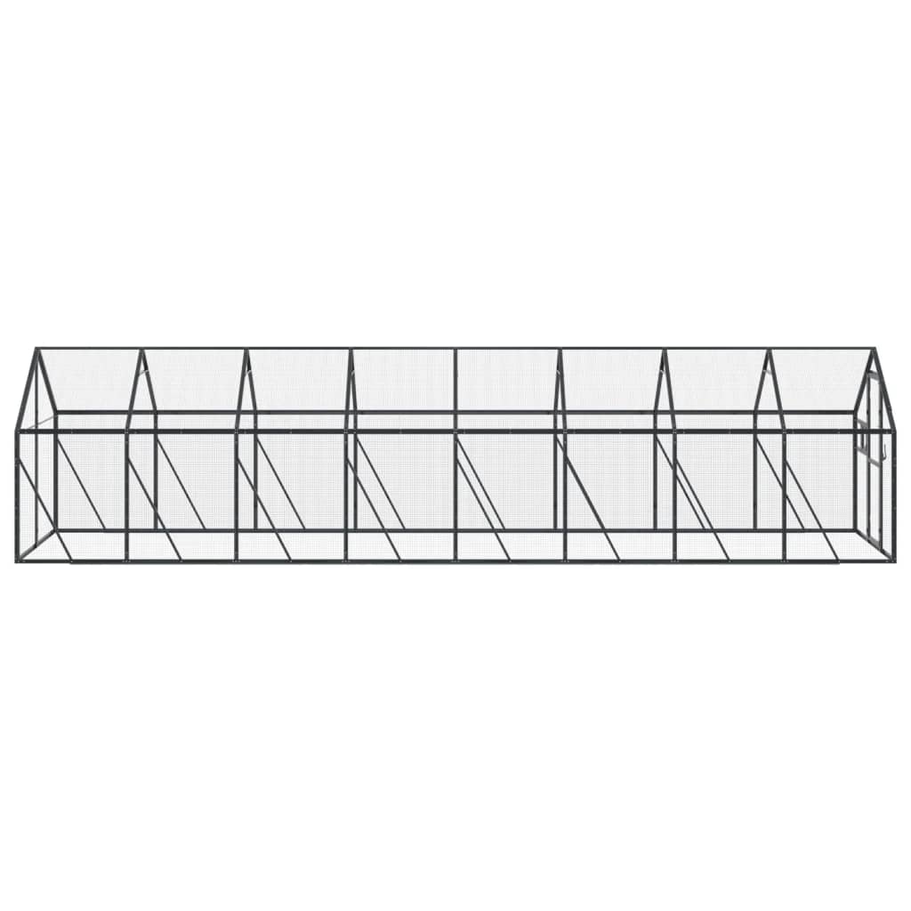 vidaXL Κλουβί Ανθρακί 1,79 x 8 x 1,85 μ. από Αλουμίνιο