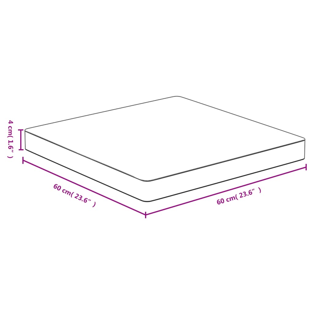 vidaXL Επιφάνεια Τραπεζιού 60x60x4 από Μπαμπού