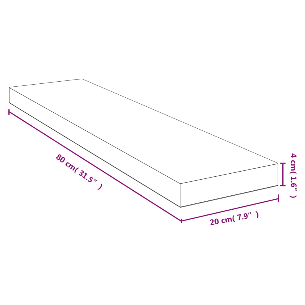 vidaXL Ράφι Τοίχου 80x20x4 εκ. από Μπαμπού