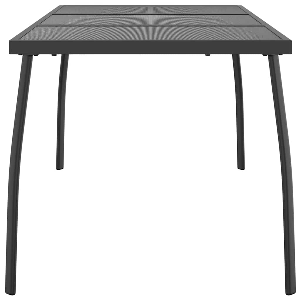 vidaXL Τραπέζι Κήπου Ανθρακί με Πλέγμα 165 x 80 x 72 εκ. Ατσάλινο