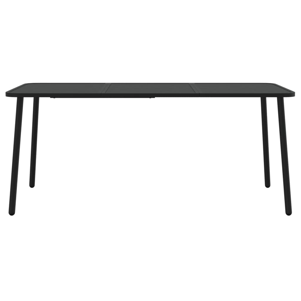 vidaXL Τραπέζι Κήπου Ανθρακί 165x80x71 εκ. Ατσάλινο