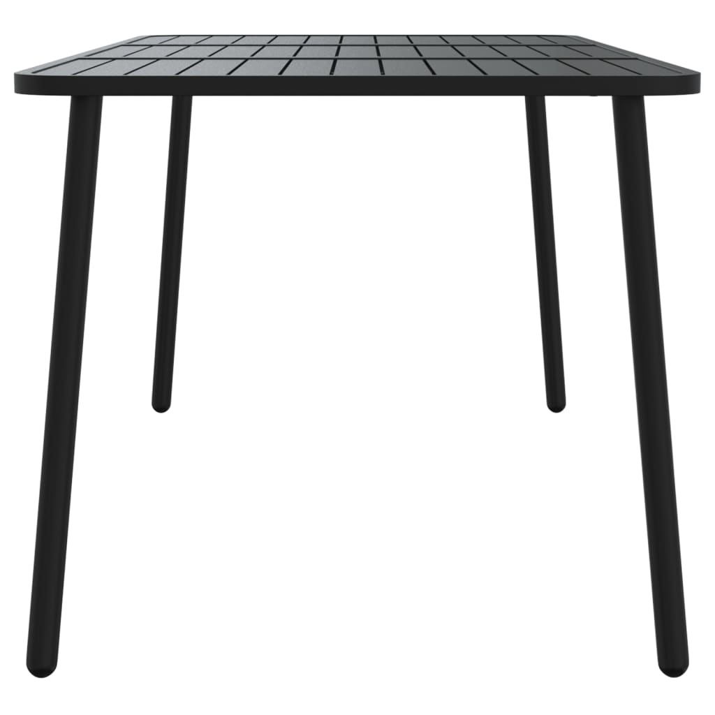 vidaXL Τραπέζι Κήπου Ανθρακί 165x80x71 εκ. Ατσάλινο