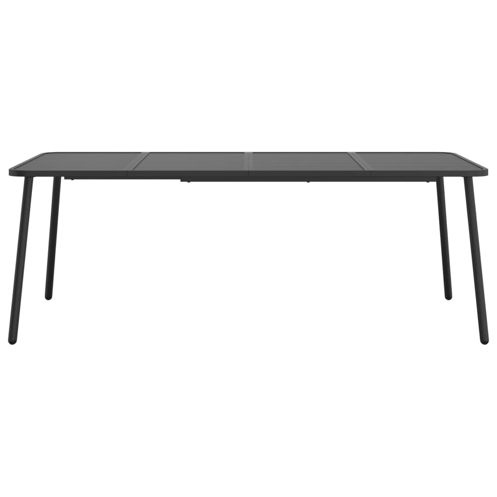 vidaXL Τραπέζι Κήπου Ανθρακί 200x100x71 εκ. Ατσάλινο