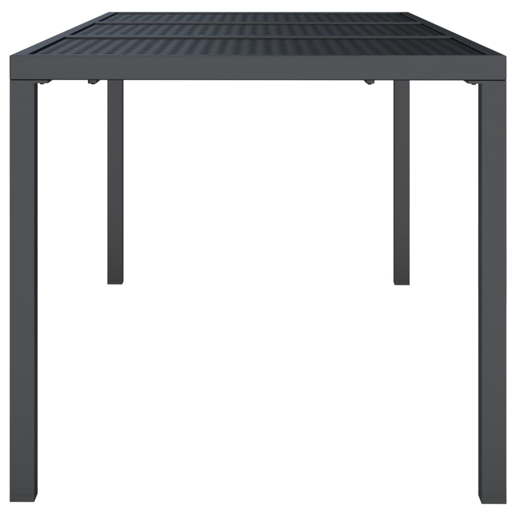 vidaXL Τραπέζι Κήπου Ανθρακί 165x80x72 εκ. Ατσάλινο