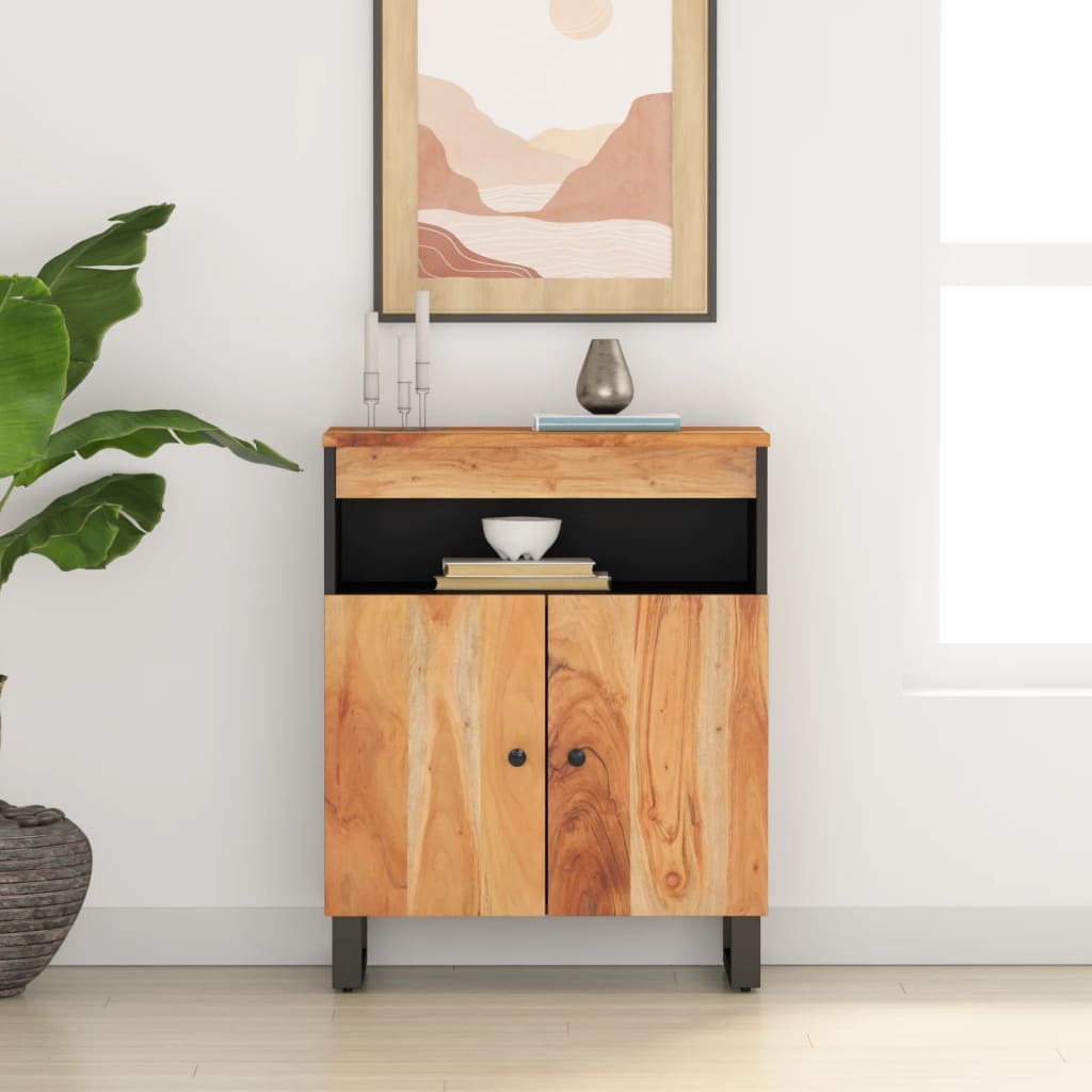 vidaXL Ντουλάπι με 2 Πόρτες 60 x 33 x 75 εκ. από Μασίφ Ξύλο Ακακίας