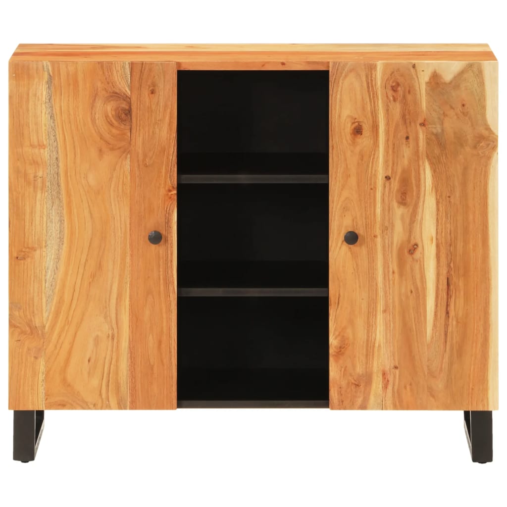 vidaXL Ντουλάπι με 2 Πόρτες 90 x 33 x 75 εκ. από Μασίφ Ξύλο Ακακίας