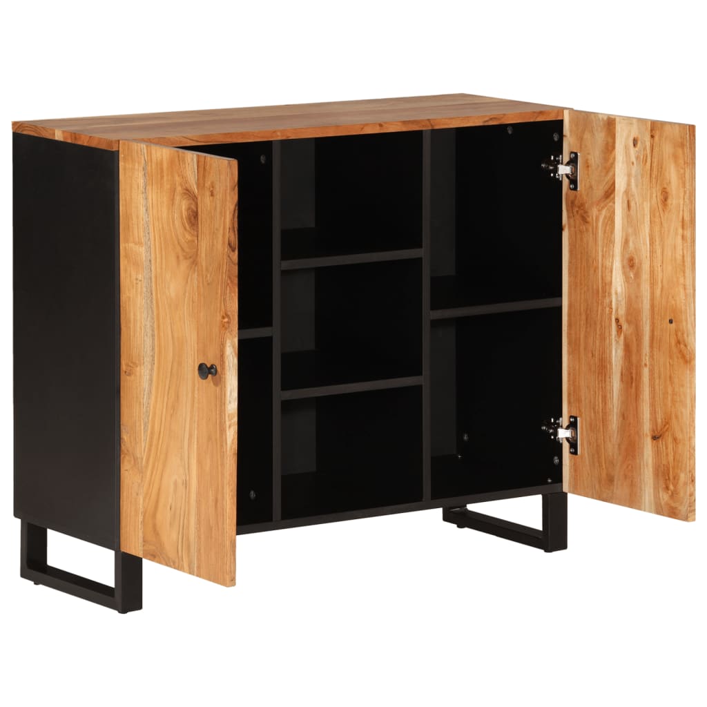 vidaXL Ντουλάπι με 2 Πόρτες 90 x 33 x 75 εκ. από Μασίφ Ξύλο Ακακίας