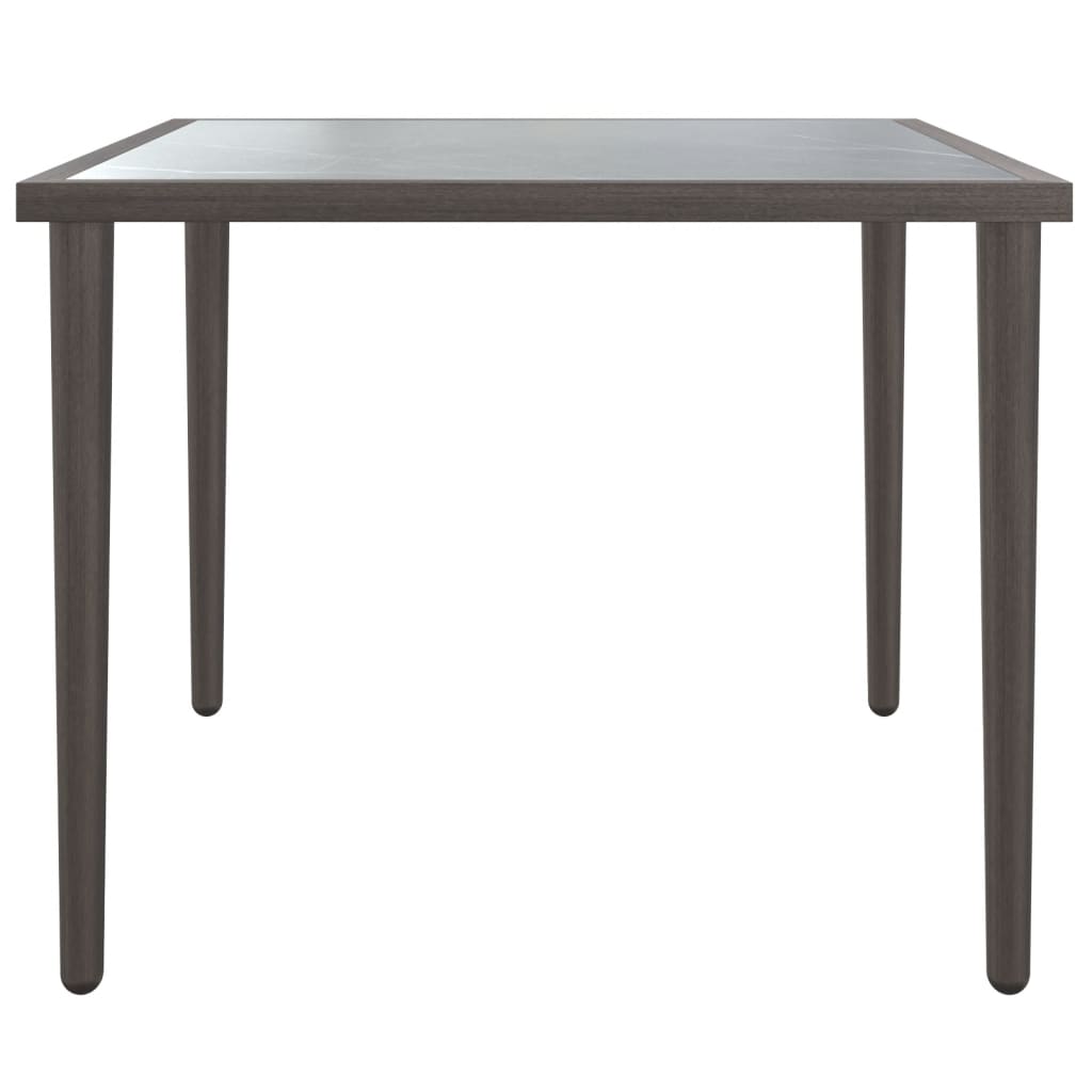 vidaXL Τραπέζι Κήπου Γκρι 48x48x37 εκ. Ατσάλινο