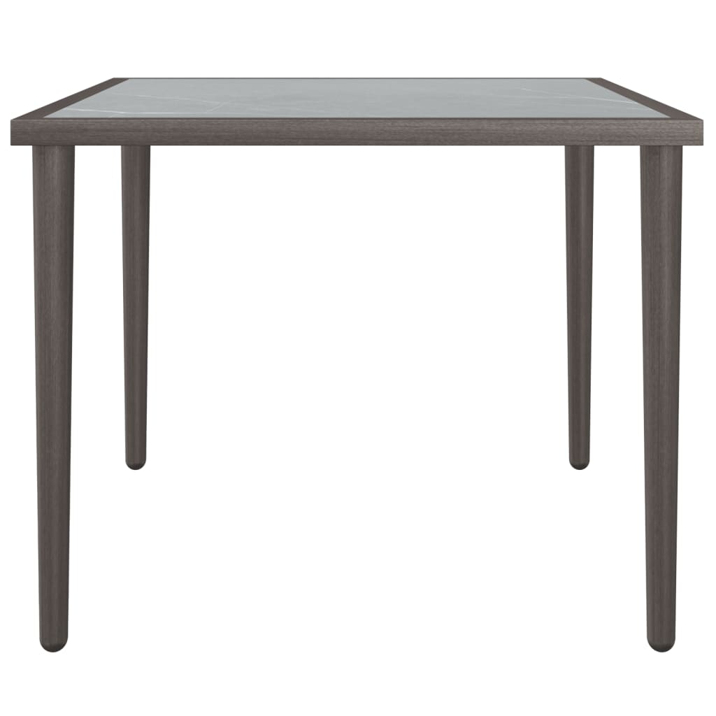 vidaXL Τραπέζι Κήπου Γκρι 48x48x37 εκ. Ατσάλινο