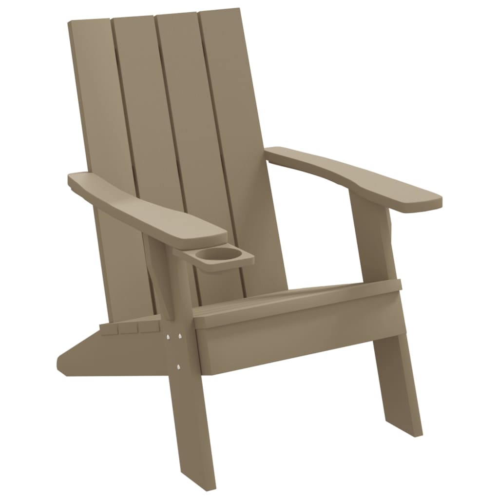 vidaXL Καρέκλα Κήπου Adirondack Αν. Καφέ 75x88,5x89,5 εκ. Πολυπρ/λένιο