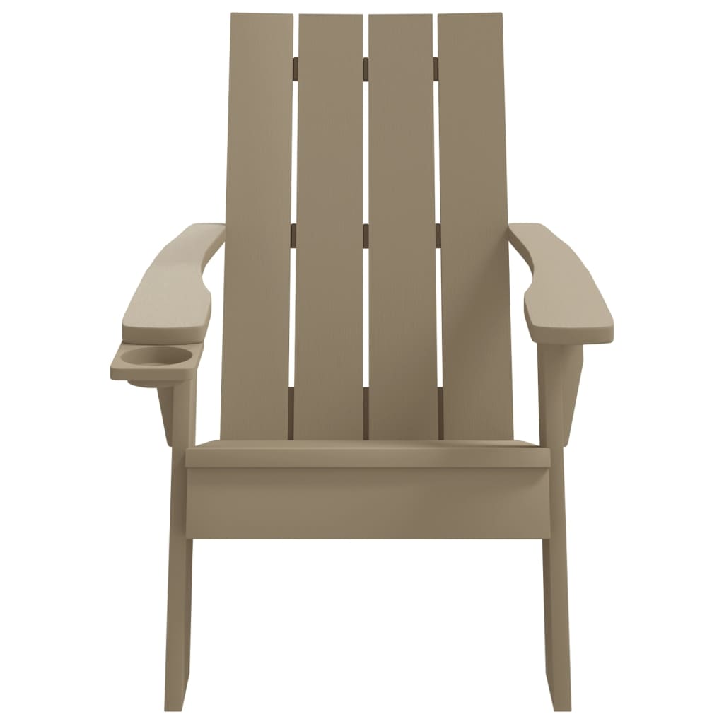vidaXL Καρέκλα Κήπου Adirondack Αν. Καφέ 75x88,5x89,5 εκ. Πολυπρ/λένιο
