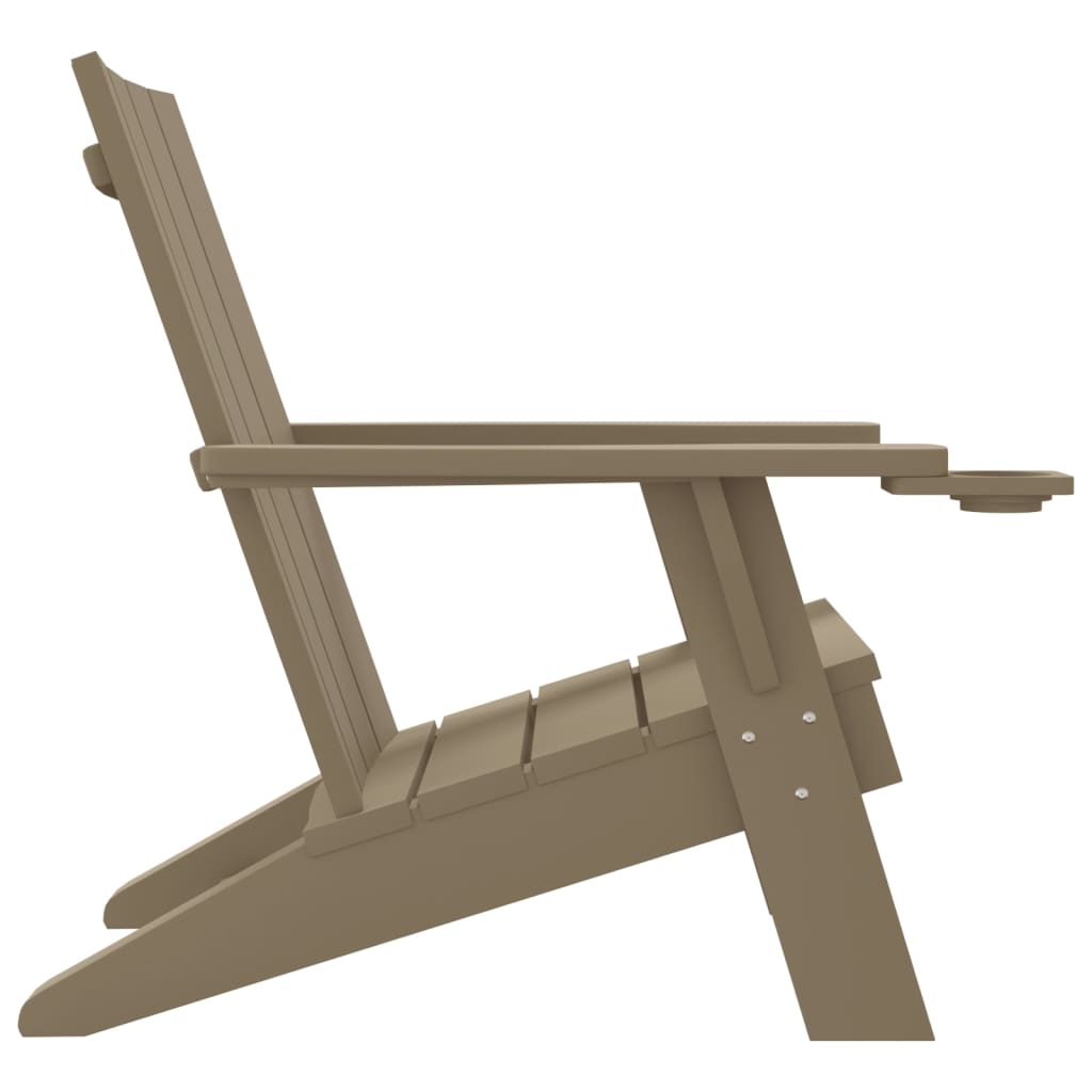 vidaXL Καρέκλα Κήπου Adirondack Αν. Καφέ 75x88,5x89,5 εκ. Πολυπρ/λένιο
