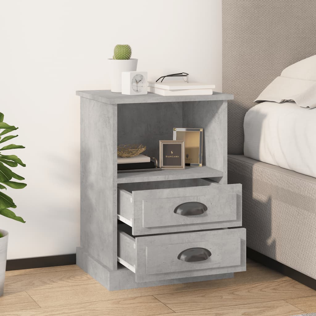 vidaXL Κομοδίνο Γκρι Σκυροδέματος 43x36x60 εκ.
