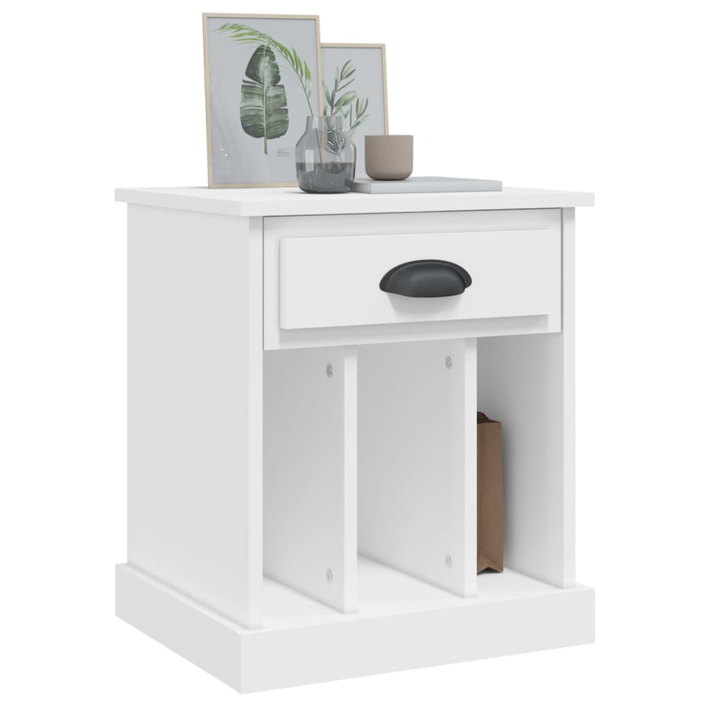 vidaXL Κομοδίνο Λευκό 43 x 36 x 50 εκ.