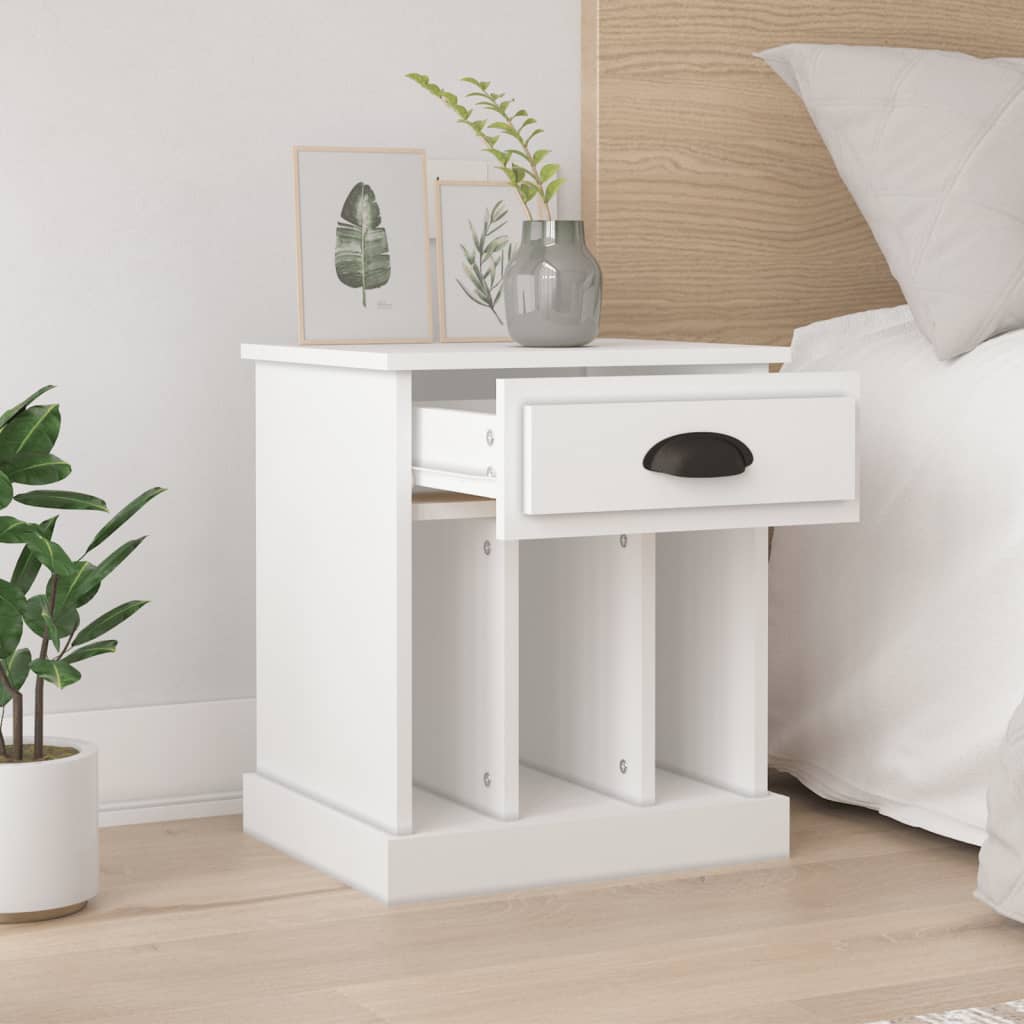 vidaXL Κομοδίνα 2 τεμ. Λευκά 43x36x50 εκ.