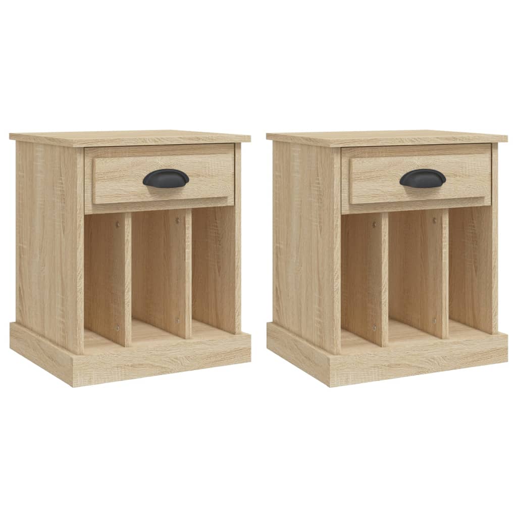 vidaXL Κομοδίνα 2 τεμ. Sonoma Δρυς 43x36x50 εκ.