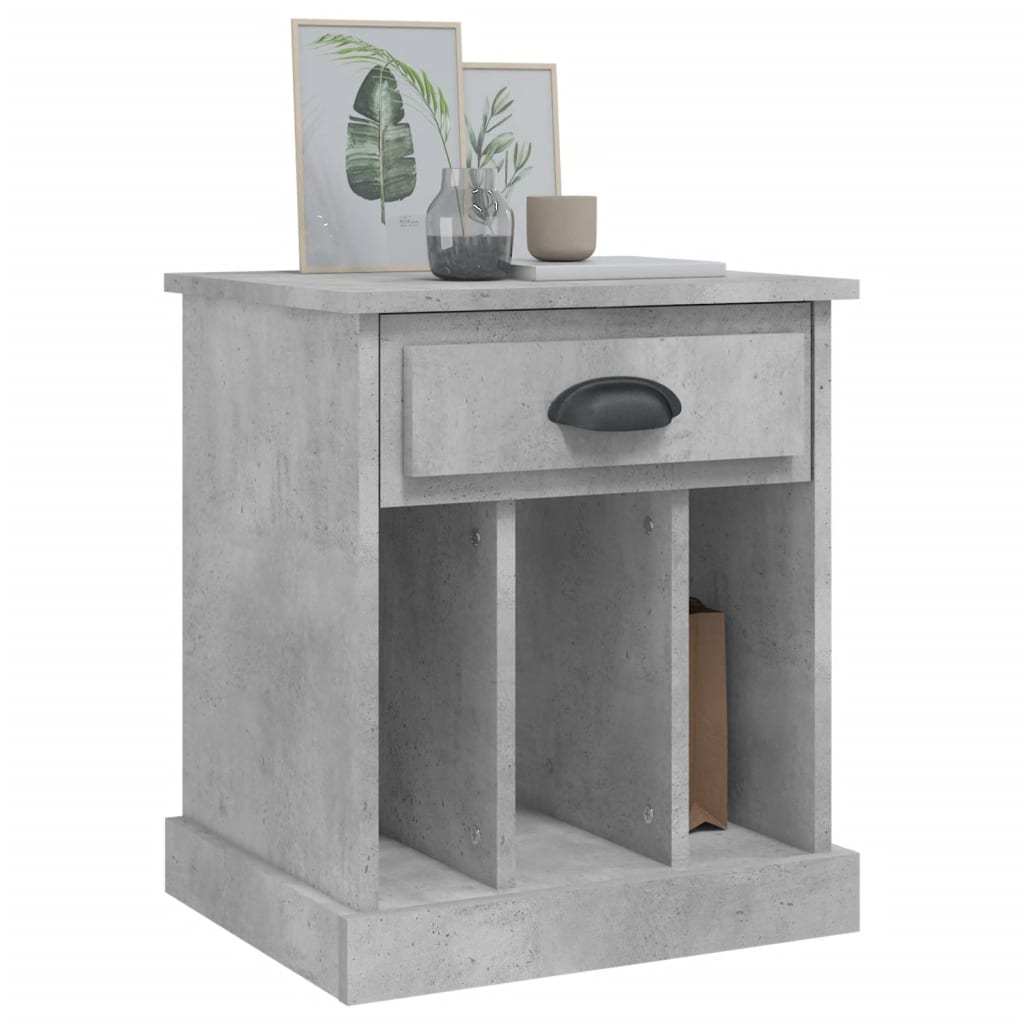 vidaXL Κομοδίνα 2 τεμ. Γκρι Σκυροδέματος 43x36x50 εκ.