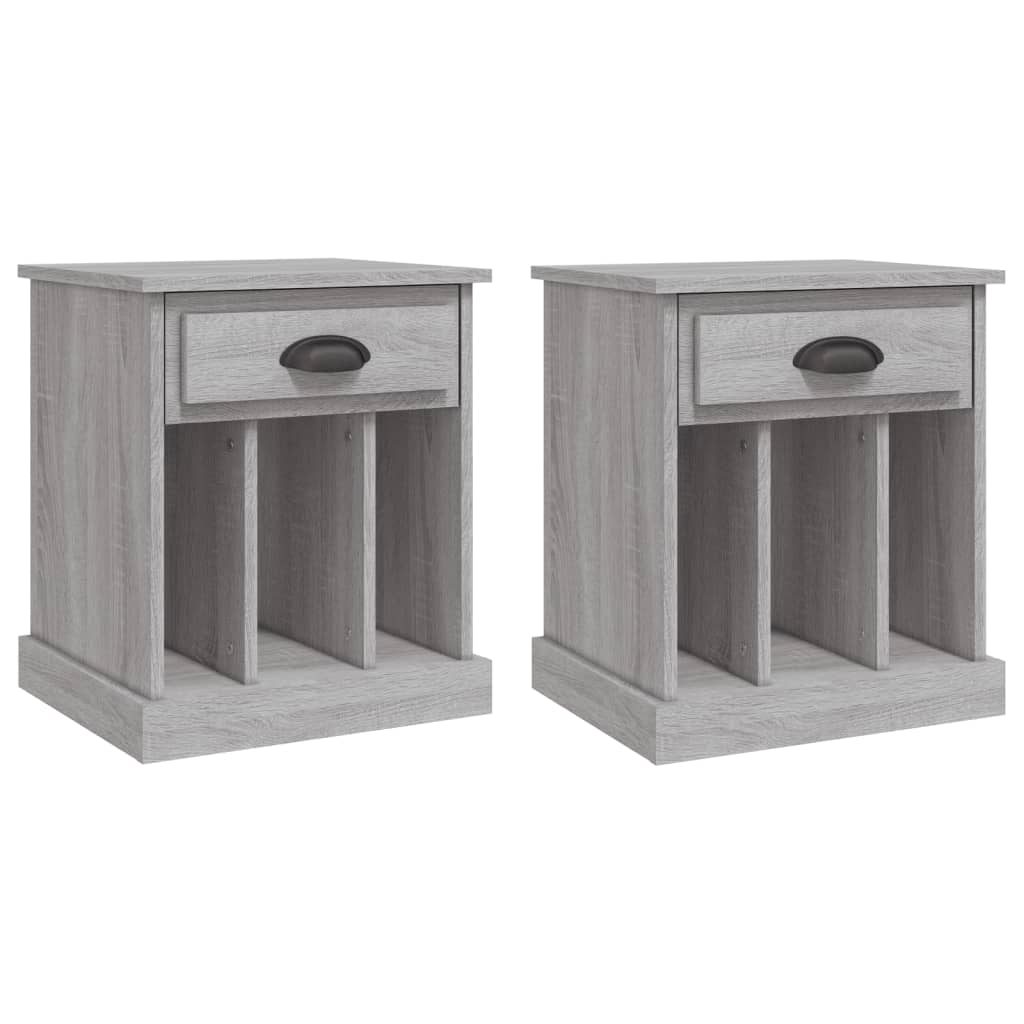vidaXL Κομοδίνα 2 Τεμ. Γκρι Sonoma 43x36x50 εκ.