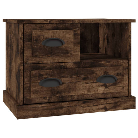 vidaXL Κομοδίνο Καπνιστή Δρυς 60x39x45 εκ.
