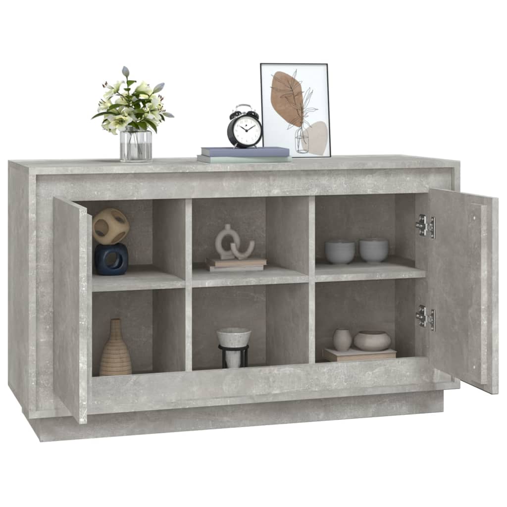 vidaXL Ντουλάπι Γκρι Σκυροδέματος 102x35x60 εκ. Επεξεργασμένο Ξύλο